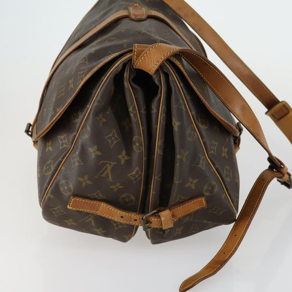LOUIS VUITTON Monogram Saumur 35 Shoulder Bag M42254 LV Auth ar13864