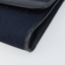 Christian Dior Trotter Canvas Chain Shoulder Bag Navy Gold Auth ar13869-8