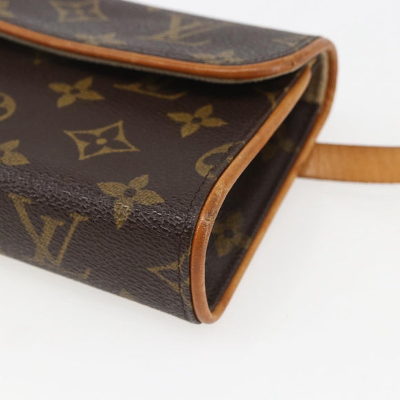 LOUIS VUITTON Monogram Pochette Florentine Waist bag M51855 LV Auth ar13879
