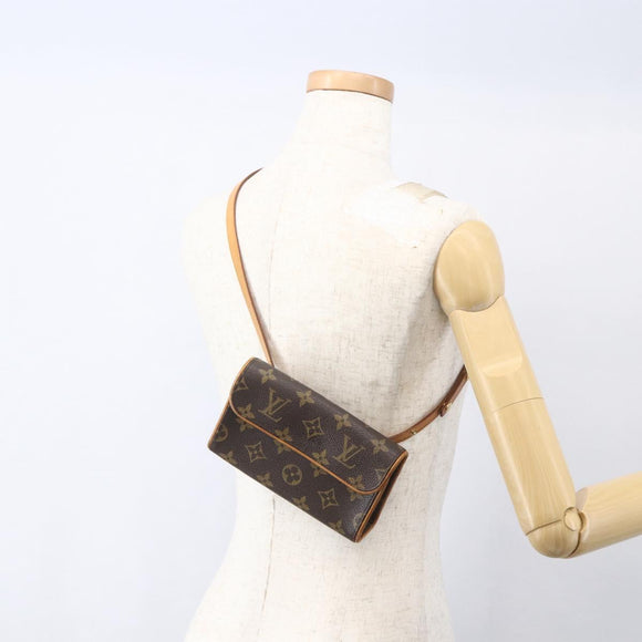 LOUIS VUITTON Monogram Pochette Florentine Waist bag M51855 LV Auth ar13879