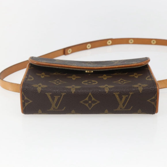 LOUIS VUITTON Monogram Pochette Florentine Waist bag M51855 LV Auth ar13879