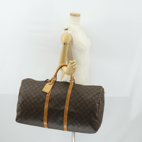 LOUIS VUITTON Monogram Keepall 60 Boston Bag M41422 LV Auth ar13883