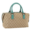 GUCCI GG Canvas Hand Bag Beige 113009 Auth ar13886-1
