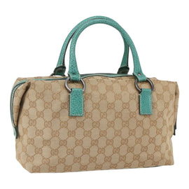 GUCCI GG Canvas Hand Bag Beige 113009 Auth ar13886