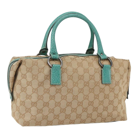 GUCCI GG Canvas Hand Bag Beige 113009 Auth ar13886