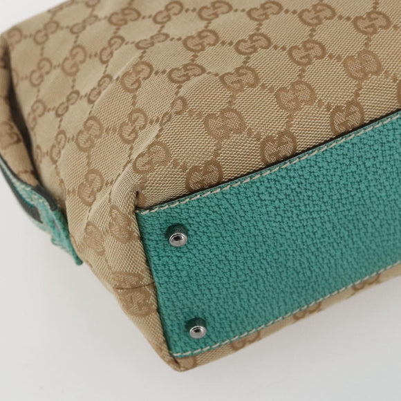 GUCCI GG Canvas Hand Bag Beige 113009 Auth ar13886