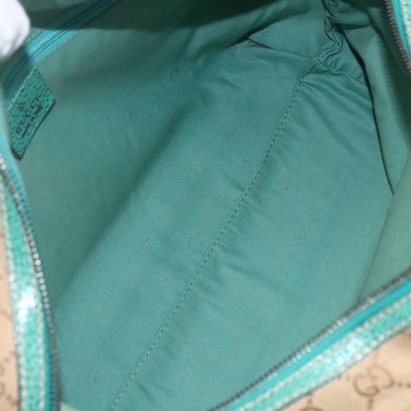 GUCCI GG Canvas Hand Bag Beige 113009 Auth ar13886