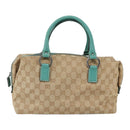 GUCCI GG Canvas Hand Bag Beige 113009 Auth ar13886-2