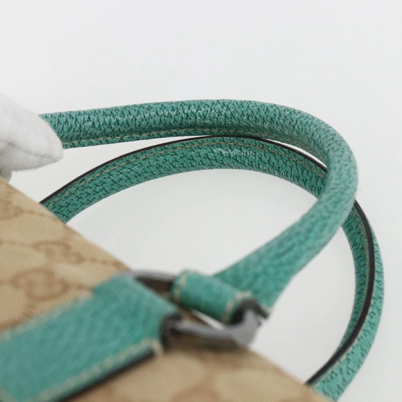 GUCCI GG Canvas Hand Bag Beige 113009 Auth ar13886