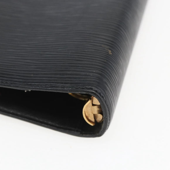 LOUIS VUITTON Epi Agenda MM Day Planner Cover Black R20042 LV Auth ar13887