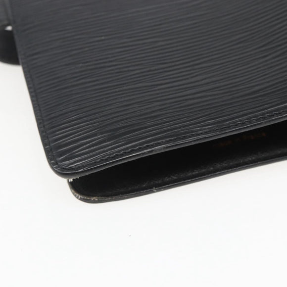 LOUIS VUITTON Epi Agenda MM Day Planner Cover Black R20042 LV Auth ar13887