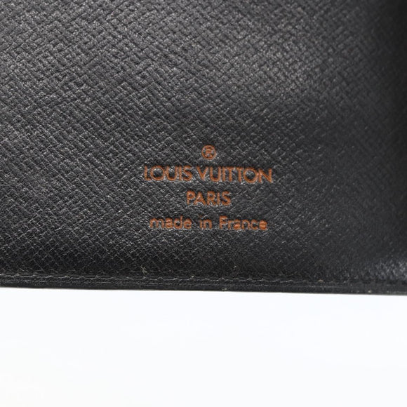LOUIS VUITTON Epi Agenda MM Day Planner Cover Black R20042 LV Auth ar13887