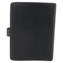 LOUIS VUITTON Epi Agenda MM Day Planner Cover Black R20042 LV Auth ar13887-3