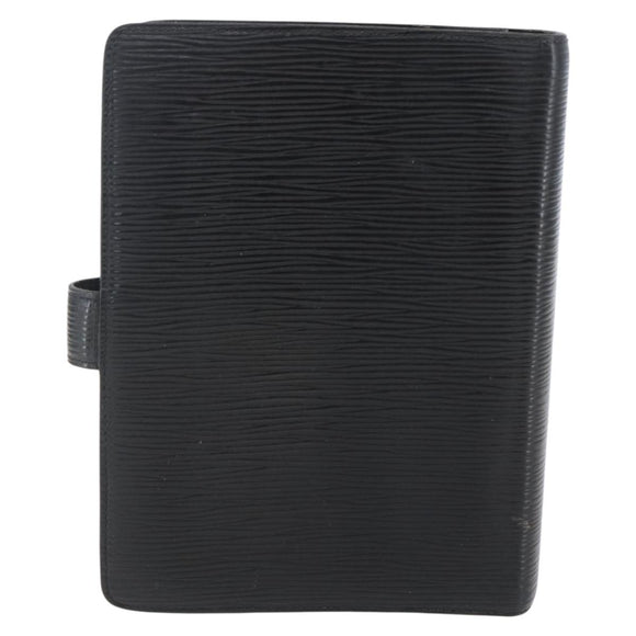 LOUIS VUITTON Epi Agenda MM Day Planner Cover Black R20042 LV Auth ar13887