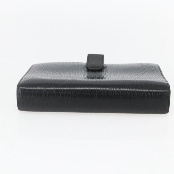 LOUIS VUITTON Epi Agenda MM Day Planner Cover Black R20042 LV Auth ar13887