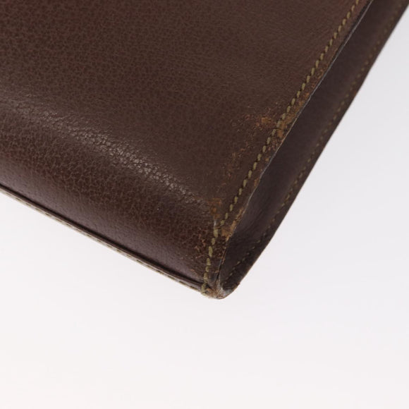 GUCCI Bamboo Business Bag Leather 2way Brown 015 1521 3675 Auth ar13889