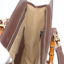 GUCCI Bamboo Business Bag Leather 2way Brown 015 1521 3675 Auth ar13889-19