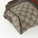GUCCI GG Supreme Web Sherry Line Bag PVC Beige Gold 00 156 0852 Auth ar13892-11