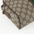 GUCCI GG Supreme Web Sherry Line Bag PVC Beige Gold 00 156 0852 Auth ar13892-13