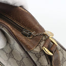 GUCCI GG Supreme Web Sherry Line Bag PVC Beige Gold 00 156 0852 Auth ar13892-14
