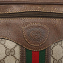 GUCCI GG Supreme Web Sherry Line Bag PVC Beige Gold 00 156 0852 Auth ar13892-15