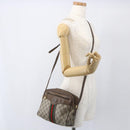 GUCCI GG Supreme Web Sherry Line Bag PVC Beige Gold 00 156 0852 Auth ar13892-24
