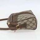GUCCI GG Supreme Web Sherry Line Bag PVC Beige Gold 00 156 0852 Auth ar13892-4