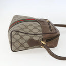 GUCCI GG Supreme Web Sherry Line Bag PVC Beige Gold 00 156 0852 Auth ar13892-5