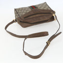 GUCCI GG Supreme Web Sherry Line Bag PVC Beige Gold 00 156 0852 Auth ar13892-7