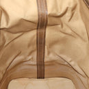 GUCCI GG Supreme Web Sherry Line Boston Bag PVC Beige Gold Auth ar13893-17