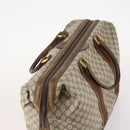 GUCCI GG Supreme Web Sherry Line Boston Bag PVC Beige Gold Auth ar13893-6