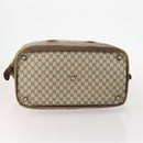 GUCCI GG Supreme Web Sherry Line Boston Bag PVC Beige Gold Auth ar13893-5