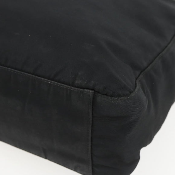 PRADA Hand Bag Nylon Black Silver Auth ar13894