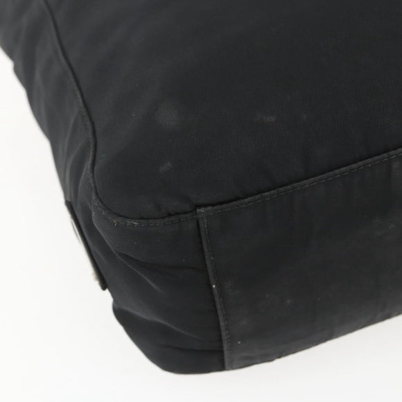 PRADA Hand Bag Nylon Black Silver Auth ar13894