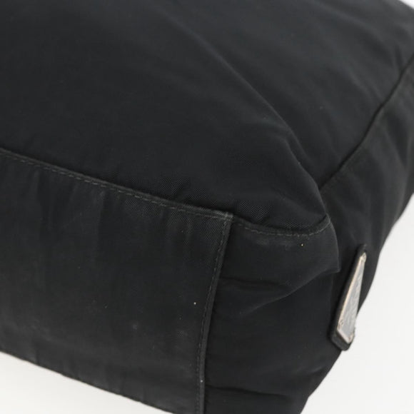 PRADA Hand Bag Nylon Black Silver Auth ar13894