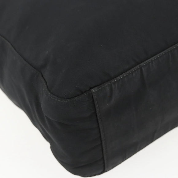 PRADA Hand Bag Nylon Black Silver Auth ar13894