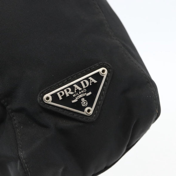 PRADA Hand Bag Nylon Black Silver Auth ar13894