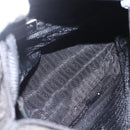 PRADA Hand Bag Nylon Black Silver Auth ar13894-10