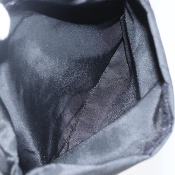 PRADA Hand Bag Nylon Black Silver Auth ar13894