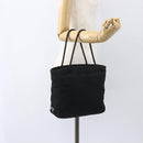 PRADA Hand Bag Nylon Black Silver Auth ar13894-25