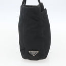 PRADA Hand Bag Nylon Black Silver Auth ar13894-3