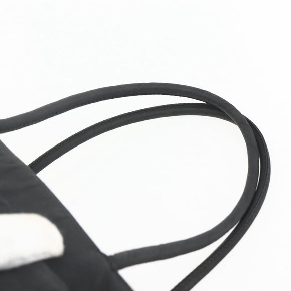 PRADA Hand Bag Nylon Black Silver Auth ar13894