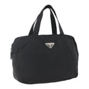PRADA Hand Bag Nylon Black Silver Auth ar13896-1