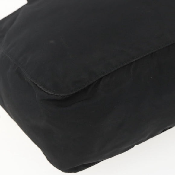 PRADA Hand Bag Nylon Black Silver Auth ar13896