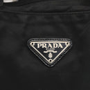 PRADA Hand Bag Nylon Black Silver Auth ar13896-17
