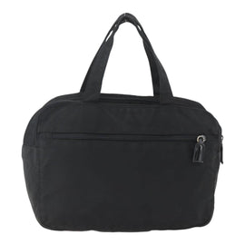 PRADA Hand Bag Nylon Black Silver Auth ar13896 - 0