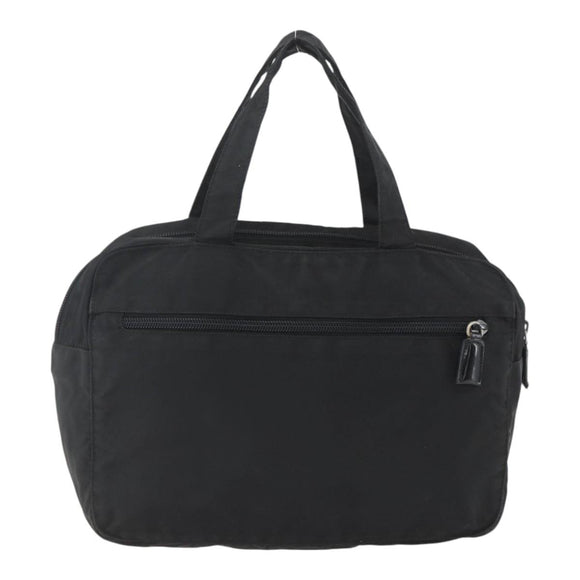 PRADA Hand Bag Nylon Black Silver Auth ar13896