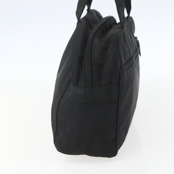 PRADA Hand Bag Nylon Black Silver Auth ar13896