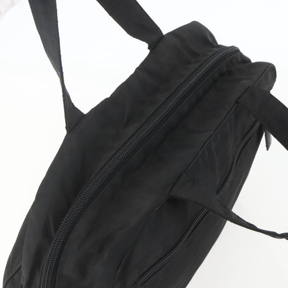 PRADA Hand Bag Nylon Black Silver Auth ar13896