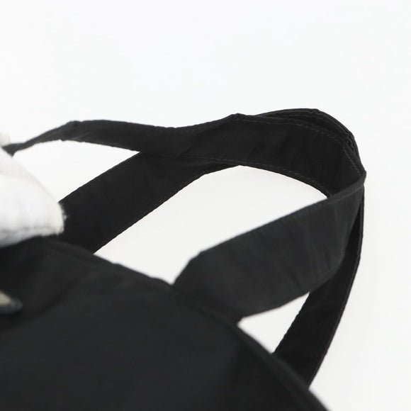 PRADA Hand Bag Nylon Black Silver Auth ar13896